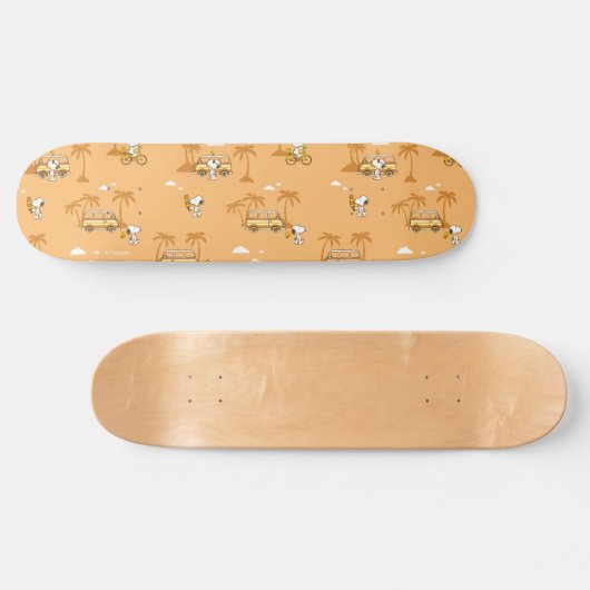 Road Trippin | Peanuts Snoopy Beach Pattern Skateboard (Horizontal)