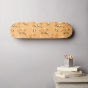 Road Trippin Peanuts Snoopy Beach Pattern Skateboard
