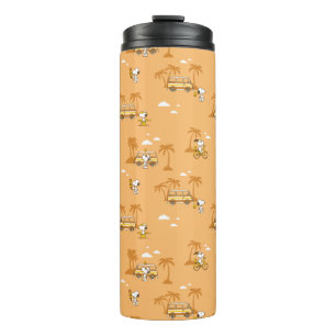 Road Trippin   Peanuts Snoopy Beach Pattern Thermosbecher