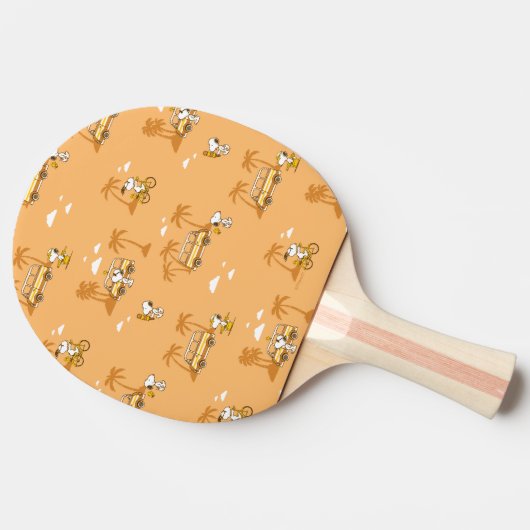 Road Trippin | Peanuts Snoopy Beach Pattern Tischtennis Schläger (Seitenansicht)