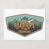 Road Trips & Shenanigans Personalisierte Postkarte (Vorderseite)