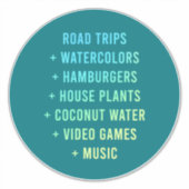 "Road Trips + Watercolor" Express Aufkleber (Vorderseite)