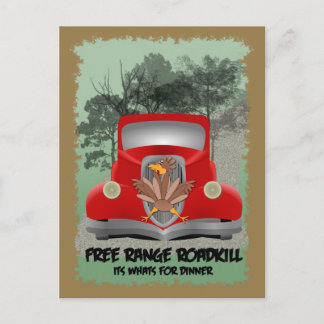 Roadkill Dinner Postkarte