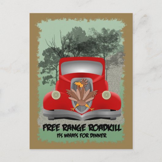 Roadkill Dinner Postkarte (Vorderseite)