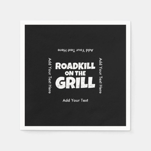 Roadkill on Grill - Funny GRILLEN Party Serviette (Vorderseite)