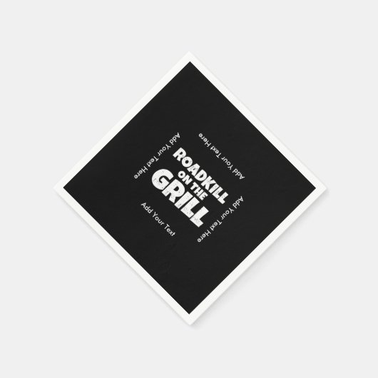 Roadkill on Grill - Funny GRILLEN Party Serviette (Ecke)