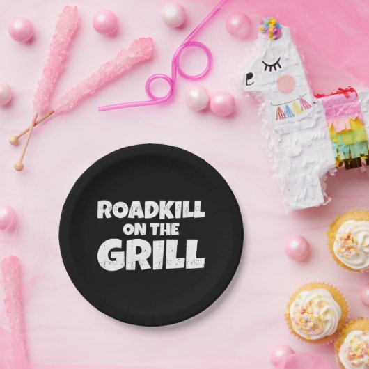 Roadkill on Grill - GRILLEN Party Funny Pappteller (Party)