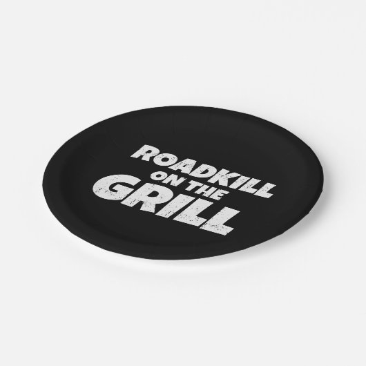 Roadkill on Grill - GRILLEN Party Funny Pappteller (Schrägansicht)