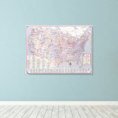 Roadmap Vereinte Staaten Leinwanddruck (Insitu (Holzboden))