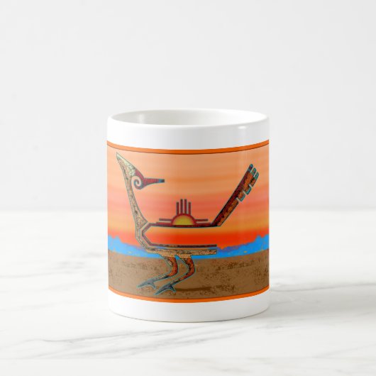 Roadrunner am Sonnenuntergang Kaffeetasse (Mittel)