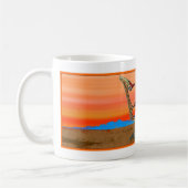Roadrunner am Sonnenuntergang Kaffeetasse (Links)
