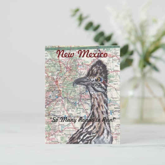 Roadrunner auf Karte New Mexico Postcard - Spaß! (Stehend Vorderseite)