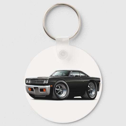 Roadrunner Black Car 1969 Schlüsselanhänger (Vorderseite)