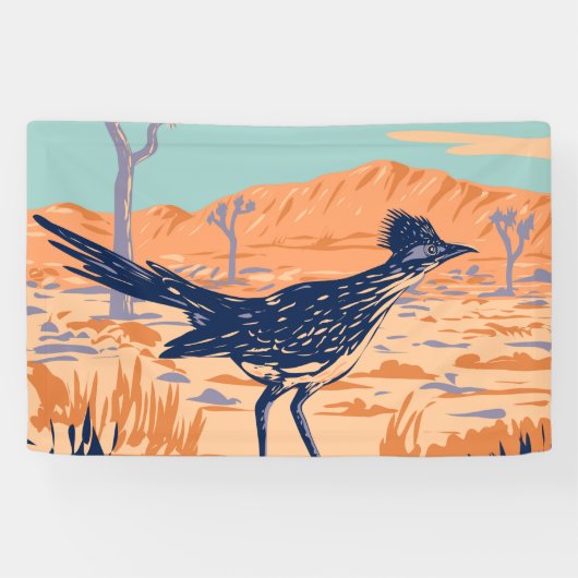 Roadrunner Chaparral Bird Banner (Horizontal)
