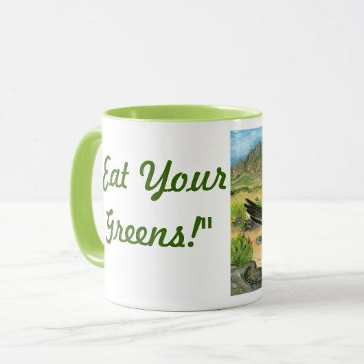 Roadrunner Eating Alien, New Mexico Souvenir! Tasse (Vorderseite Links)