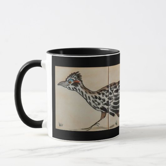 Roadrunner Family Mama und Chicks Südwestliche Tas Tasse (Links)