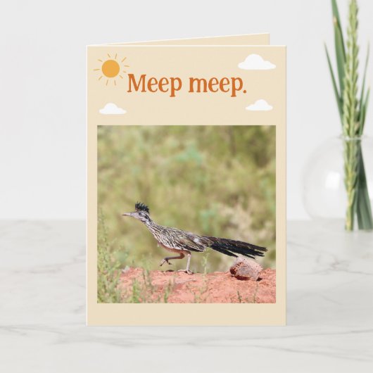 Roadrunner Folded Birthday Card Karte (Vorderseite)