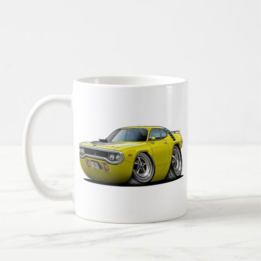 Roadrunner-Gelb-Schwarzes Auto 1971-72 Kaffeetasse (Links)