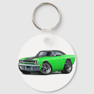 Roadrunner-Grün-Schwarze Spitze 1970 Schlüsselanhänger