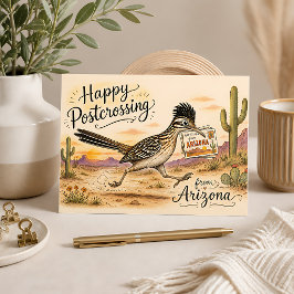 Roadrunner Happy Postcrossing aus Arizona Postkarte