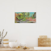 Roadrunner in der Wüste Poster (Küche)