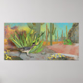 Roadrunner in der Wüste Poster (Vorne)