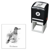 Roadrunner in lebendiger Aquarellfarbe, anpassbar Permastempel (Beispiel)
