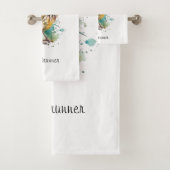 Roadrunner in lebendiger Wasserfarbe Badhandtuch Set (Insitu)