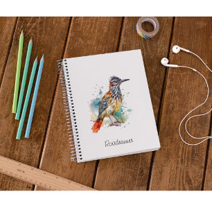 Roadrunner in lebendiger Wasserfarbe Notizblock