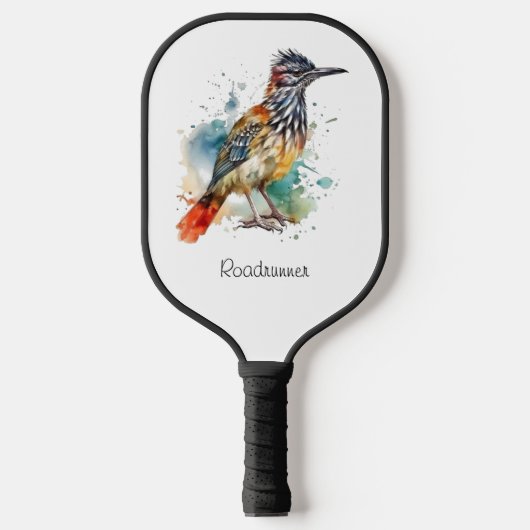 Roadrunner in lebendiger Wasserfarbe Pickleball Schläger (Vorderseite)