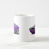 Roadrunner-Lila-Schwarzes Auto 1971-72 Kaffeetasse (Mittel)