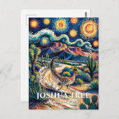 Roadrunner of Joshua Tree Van Gogh Night Custom Postkarte (Vorne/Hinten)