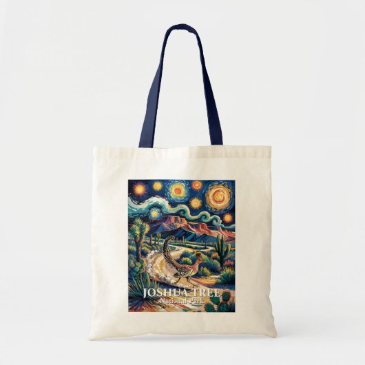 Roadrunner of Joshua Tree Van Gogh Night Custom Tragetasche (Vorne)