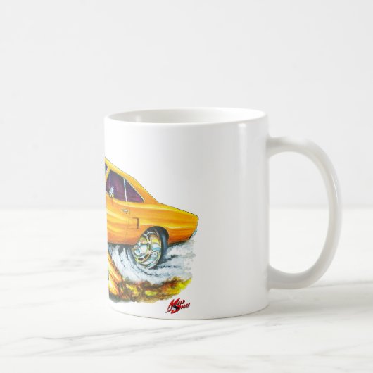 Roadrunner-Orangen-Auto 1970 Kaffeetasse (Rechts)