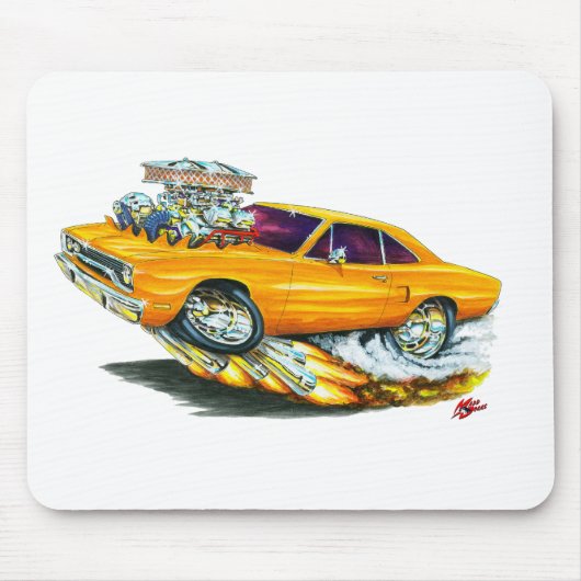 Roadrunner-Orangen-Auto 1970 Mousepad (Vorne)
