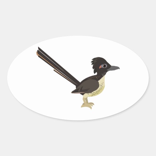 Roadrunner Ovaler Aufkleber (Vorderseite)