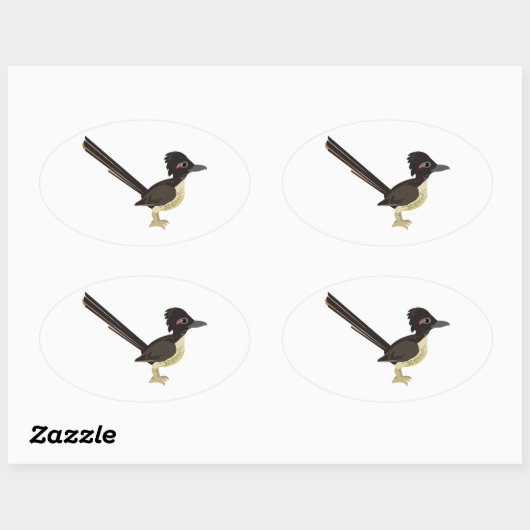 Roadrunner Ovaler Aufkleber (Blatt)