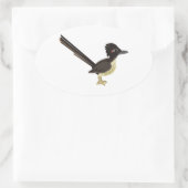 Roadrunner Ovaler Aufkleber (Tasche)