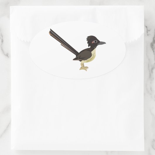 Roadrunner Ovaler Aufkleber (Tasche)