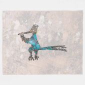 Roadrunner Petroglyph Fleecedecke (Vorderseite (Horizontal))