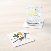 Roadrunner Rechteckiger Pappuntersetzer (Vor Ort)