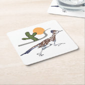 Roadrunner Rechteckiger Pappuntersetzer (angewinkelt)