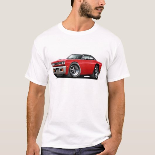 Roadrunner-Rot-Schwarzes Spitzenauto 1969 T-Shirt (Vorderseite)