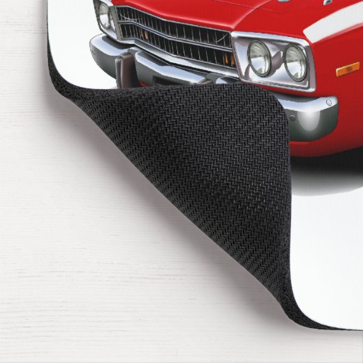 Roadrunner-Rot-Weißes Auto 1973-74 Mousepad (Ecke)