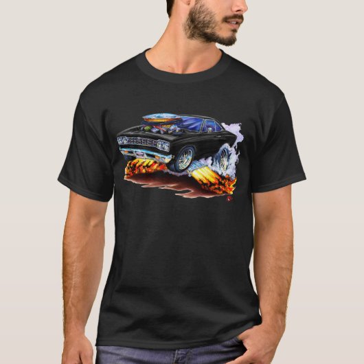 Roadrunner-schwarzes Auto 1968-69 T-Shirt (Vorderseite)
