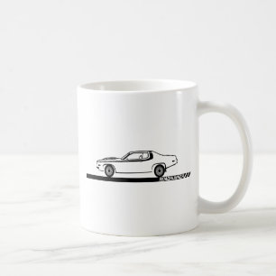 Roadrunner-schwarzes Auto 1973-74 Kaffeetasse