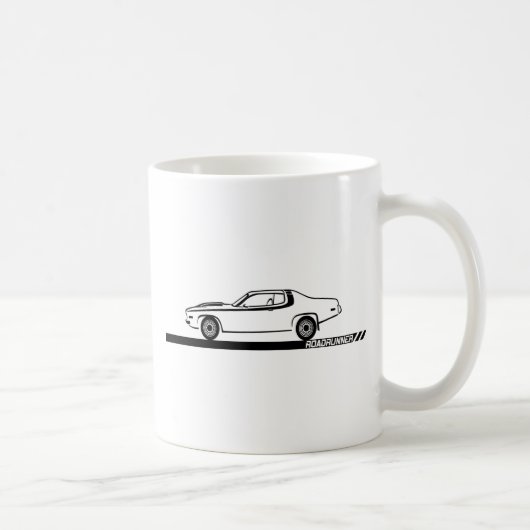 Roadrunner-schwarzes Auto 1973-74 Kaffeetasse (Rechts)