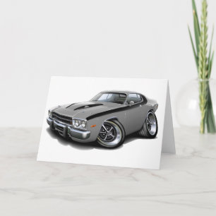 Roadrunner-Silber-Schwarzes Auto 1973-74 Karte