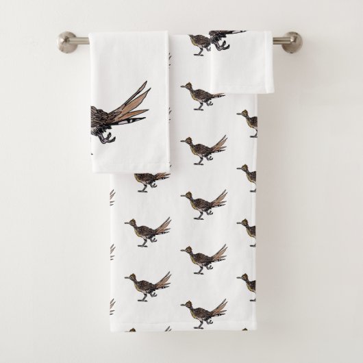 Roadrunner-Vogel Badhandtuch Set (Insitu)