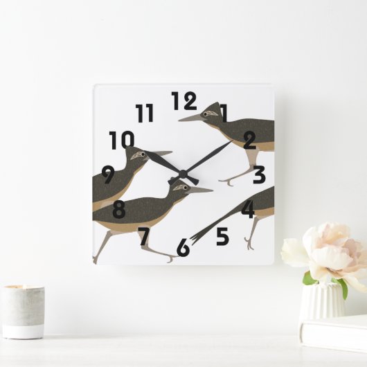 Roadrunner Wall-Uhr Quadratische Wanduhr (Zuhause)
